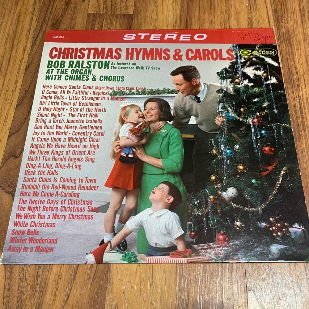 Bob Ralston Christmas Hymns & Carols Vinyl LP RCA Camden CAS-994 Stereo 1966 12"